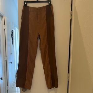 Women’s Two Tone Brown Corduroy Pants